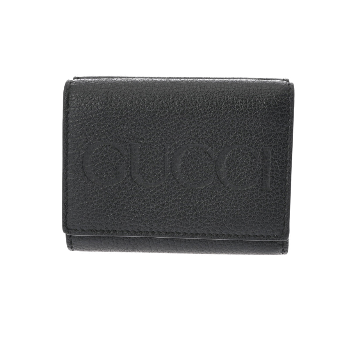 GUCCI グッチ コンパクトウォレット  ブラック ゴールド金具 731694 レディース レザー 三つ折り財布 Aランク 中古 