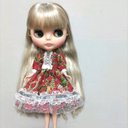 ジョリーフルール『My Little Tailor』を使ったクリスマスワンピース　ブライス　リカちゃん　アウトフィット