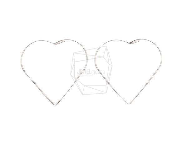 ERG-2377-R【2個入り】 ワイヤハートイヤーフック,Wire Heart Hook Earring