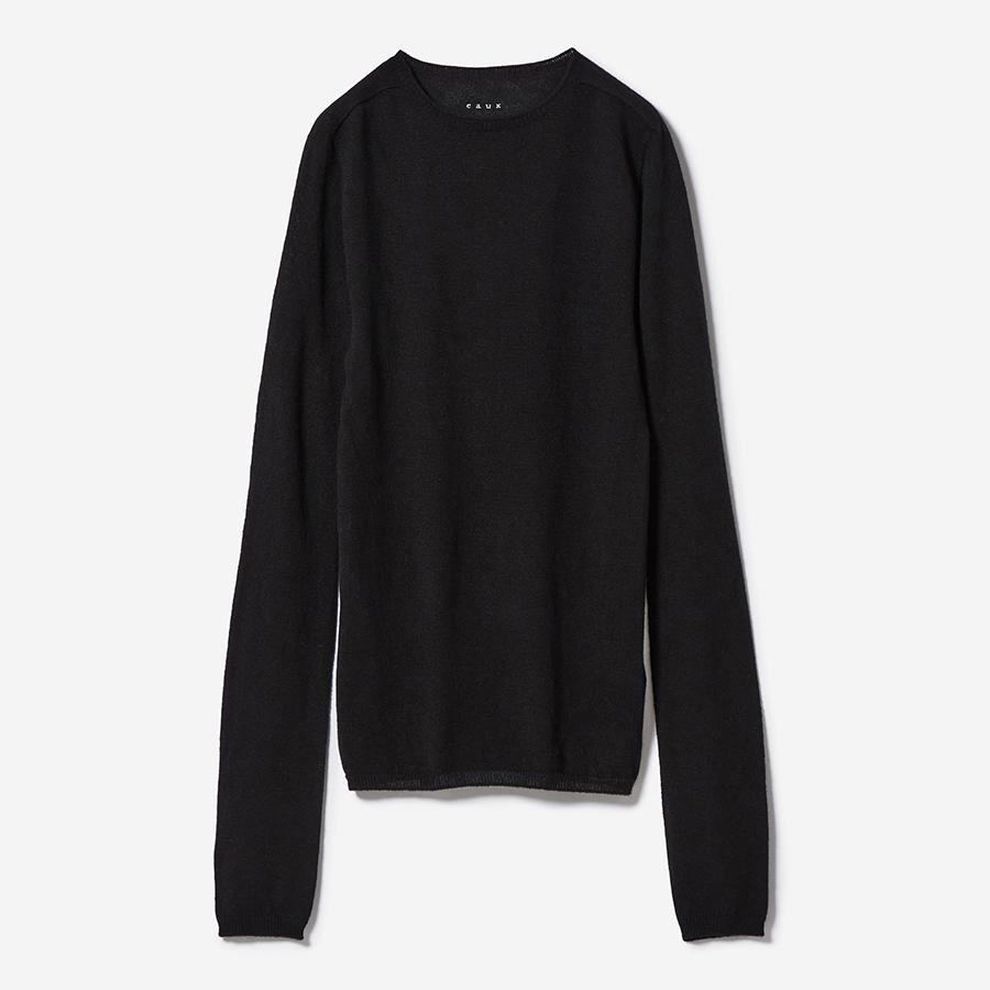 eauk cashmere/silk long-sleeve crew / women