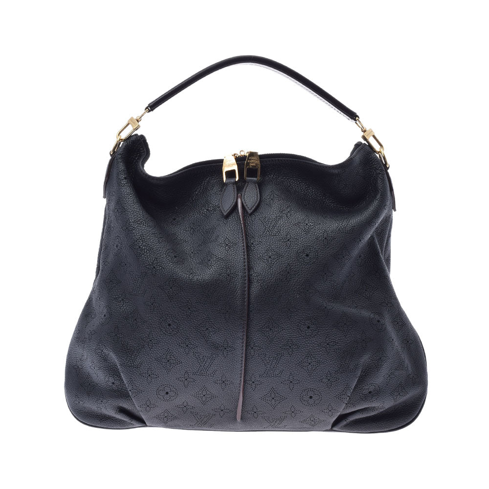 LOUIS VUITTON ルイヴィトン モノグラム マヒナ セレネ MM ノワール M93987 レディース マヒナレザー ショルダーバッグ ABランク 中古 