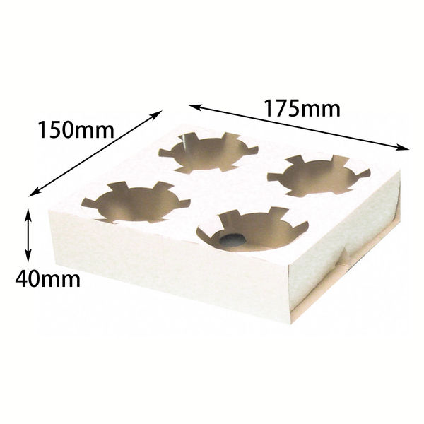 ヤマニパッケージ カップホルダー4穴(M)　500枚 CUP-3（直送品）