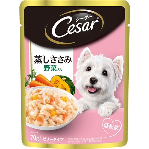 マースジャパンリミテッド ＣＥＰ２シーザー 蒸しささみ 成犬用／ゼリータイプささみ・野菜入り７０ｇ