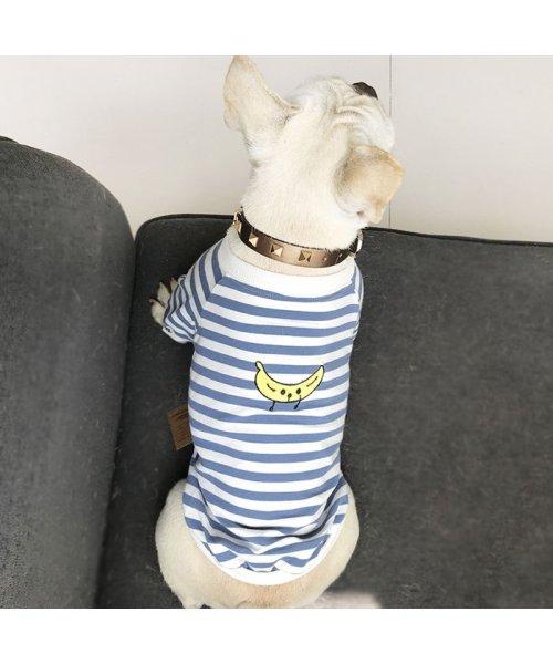 犬服 ドッグウェア ボーダー バナナ マリン Tシャツ トレーナー ペット用品 犬 ドッグ 春 秋 冬 小型犬 中型犬