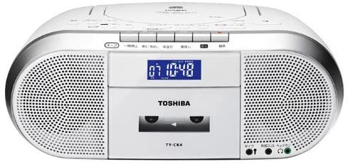 TOSHIBA CDラジオカセットレコーダー CUTEBEAT TY-CK4(S)【中古品】