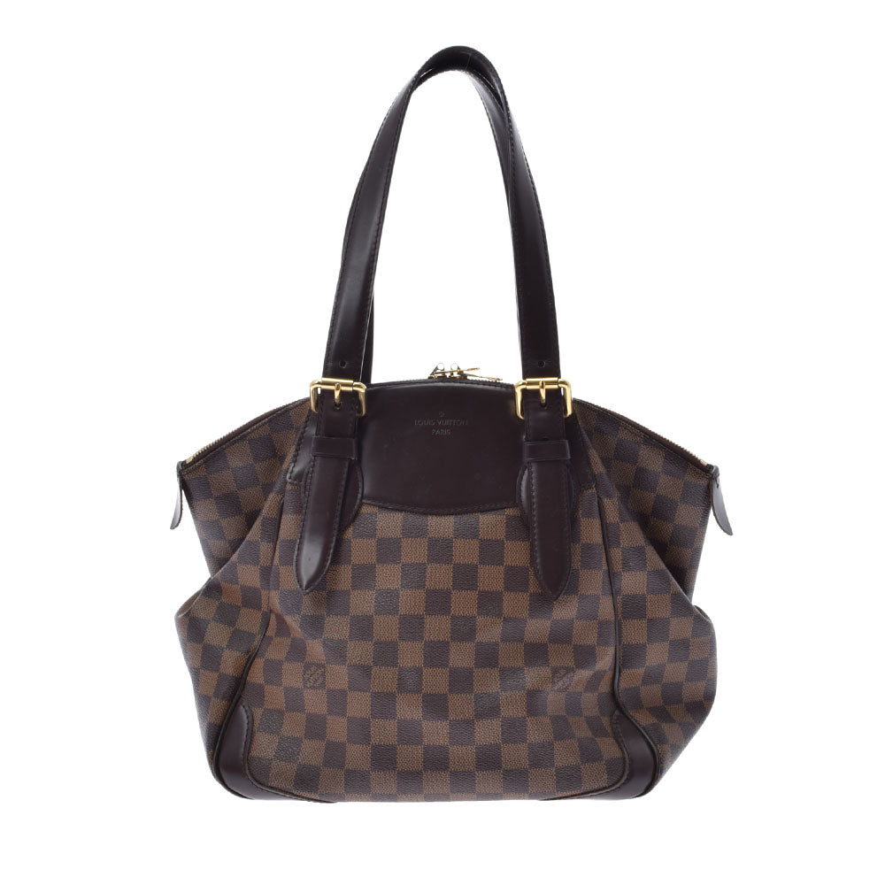 LOUIS VUITTON ルイヴィトン ダミエ ヴェローナ MM ブラウン/エベヌ N41118 レディース ダミエキャンバス ショルダーバッグ Bランク 中古 