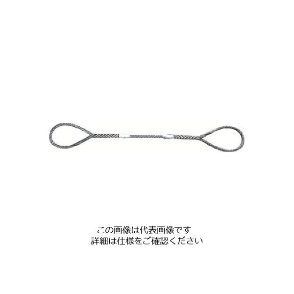 日興製綱 ニッコウ Wスリング（裸） 全長5.0m スリング径6mm W6-5H 1セット（20本） 815-7468（直送品）