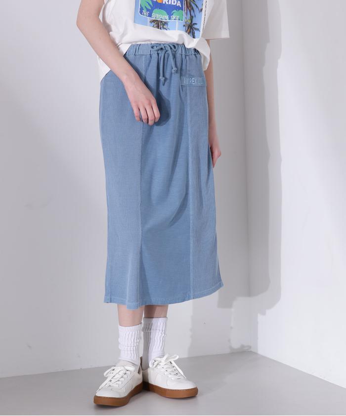 AVIREX/《直営店限定》FADE WASH WAFFLE DOCKNG SKIRT/フェイドウ･･･