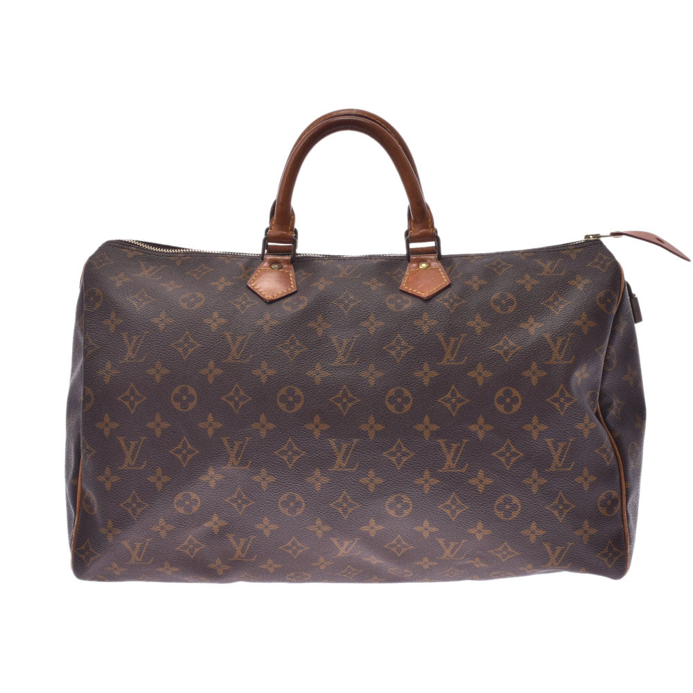 LOUIS VUITTON ルイヴィトン モノグラム スピーディ 40 ブラウン M41522 ユニセックス モノグラムキャンバス ハンドバッグ BCランク 中古 