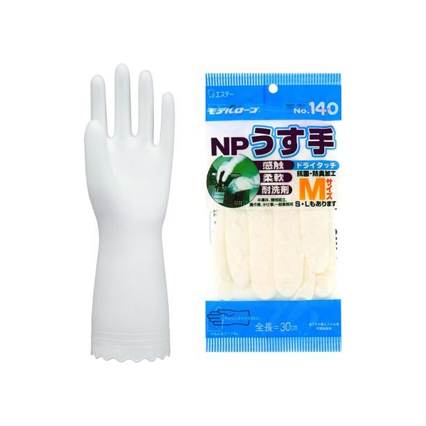 エステー モデルローブNo.140 ビニール NP うす手 薄手 手袋 M FC922FK-5414237