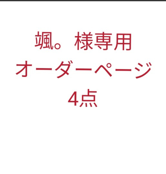 颯。様専用オーダーページ