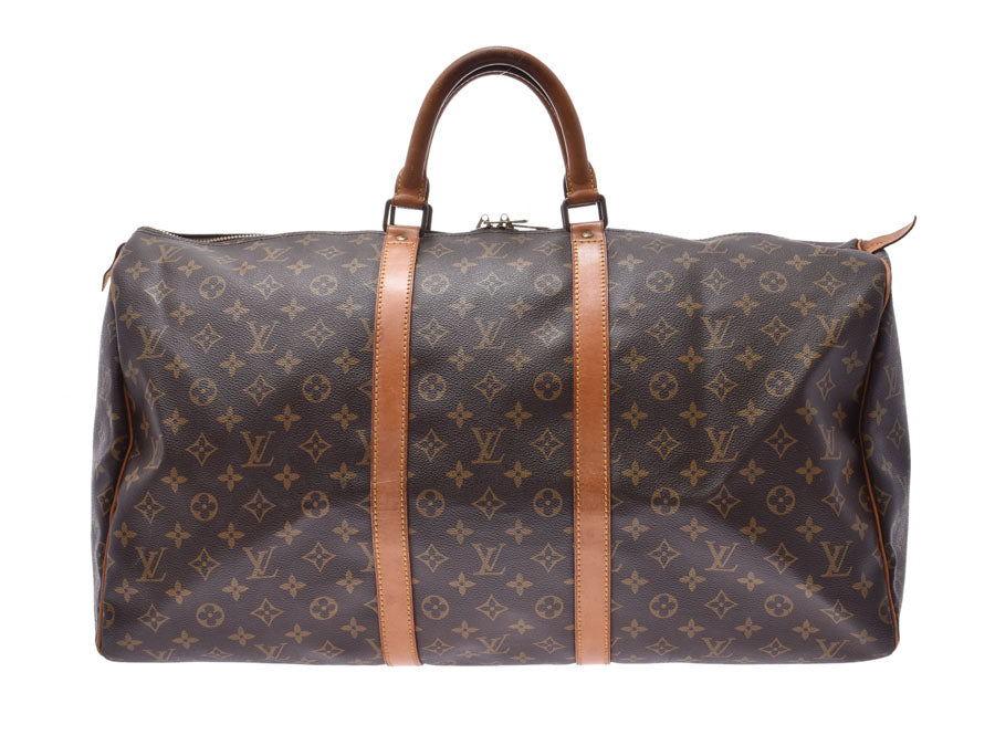 ルイヴィトン モノグラム キーポル55 ブラウン M41424 メンズ レディース 本革 ボストンバッグ Bランク LOUIS VUITTON 中古 