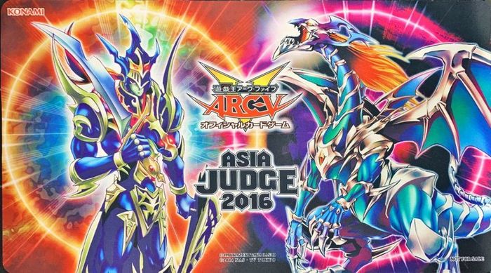 プレイマット『カオスソルジャー開闢の使者＆混沌帝龍終焉の使者(ASIAJUDGE2016)』【-】{-}《プレイマット》