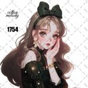 original sticker « no.1754 »     //     人物ステッカー オリジナルステッカー オリジナル人物ステッカー ステッカー cotton melody