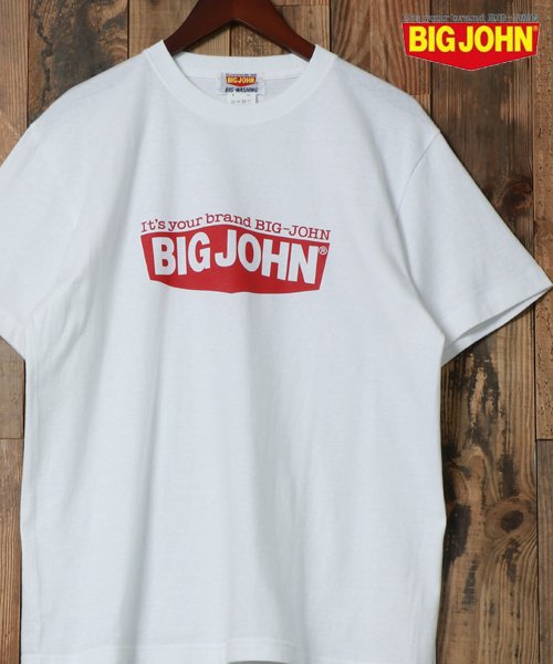 【BIG JOHN/ビッグジョン】ベースボール ロゴTシャツ/レディース メンズ Tシャツ 半袖 アメカジ デニム カジュアル