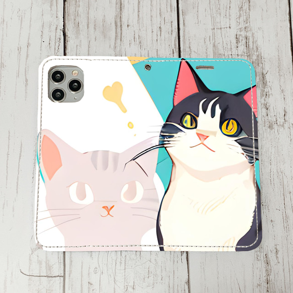 iphoneケース2-4-42 iphone 手帳 ねこ・猫・ネコ 箱2 かわいい アイフォン iface