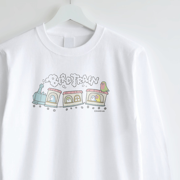 長袖Tシャツ（BIRD TRAIN / コザクラインコ）