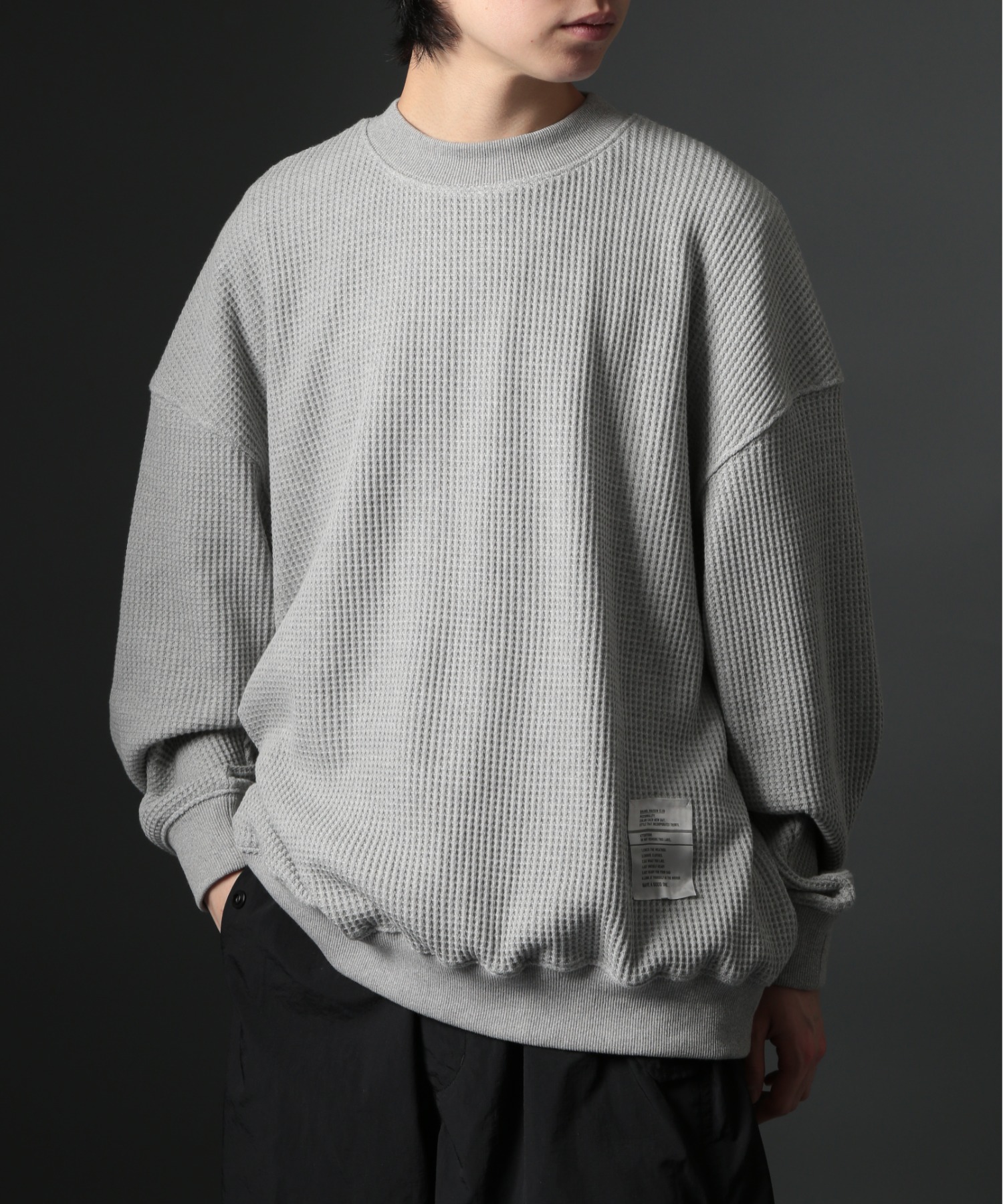 MAISON CLUB/【MAISON CLUB】HEAVY OZ MOCK NECK WAFFL･･･