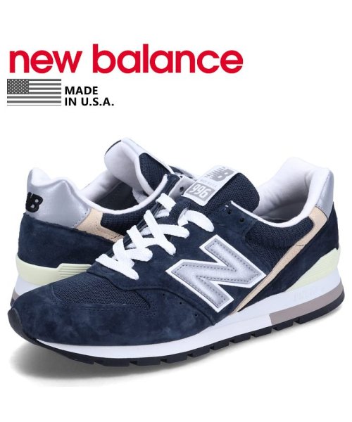 ニューバランス new balance 996 スニーカー メンズ Dワイズ MADE IN USA ネイビー U996NV