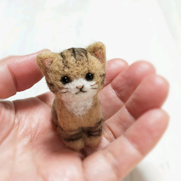 ◾受注制作・羊毛フェルトの小さな子猫(きじとら猫)　猫グッズ　猫雑貨