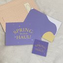 ????Spring Haul???? postcard set  purple×yellow