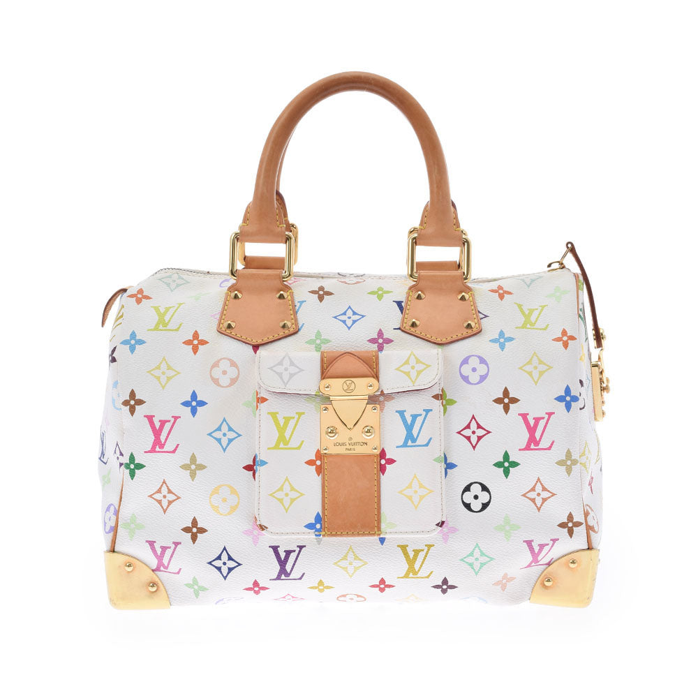 LOUIS VUITTON ルイヴィトン マルチカラー スピーディ 30 ブロン（白） M92643 レディース モノグラムマルチカラー ハンドバッグ Bランク 中古 