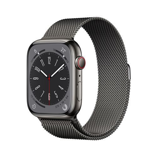 【台数限定】アップル(Apple) MNKX3J/A AppleWatchSeries8(GPS+Cellularモデル) 45mmグラファイトステンレススチールケースとグラファイトミラネーゼループ