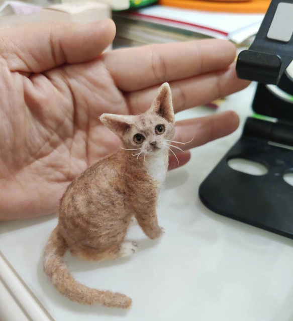 【オーダーメイドペット】羊毛フェルト、うちの子　猫ぬいぐるみ、フェルト猫、羊毛猫、肖像画、犬猫人形 プレゼントやギフトに