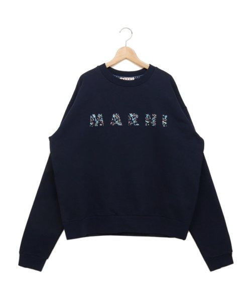 マルニ スウェット オーガニックコットン ロゴ ブルー メンズ MARNI FUMU0074PD USCW22 FLB95