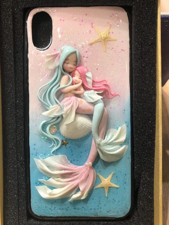 人魚姫 iPhone Xアイフォーン ケース ハンドメイド