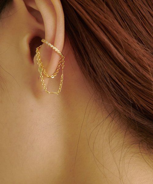 CHAIN CIRCLE EAR CUFF