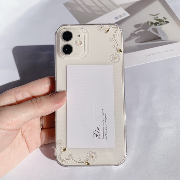 iPhoneケース [SwayingFlowers] iPhone14 ハードケース クリアケース シンプル