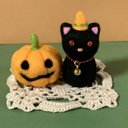 ハロウィン飾り????【カボチャ＆黒猫】