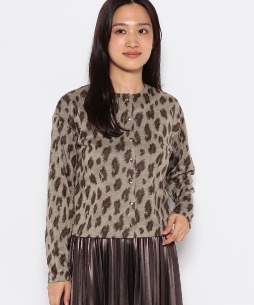 leopard jq cardigan