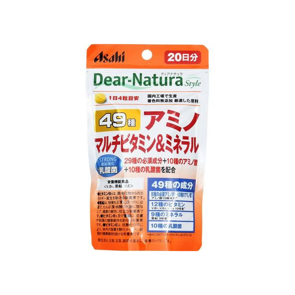 アサヒグループ食品 ディアナチュラスタイル 49アミノマルチV&ミネラル 80粒 FCN1822