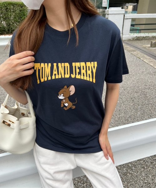 【TOM & JERRY/トムとジェリー】天竺半袖クルーネックＴシャツ