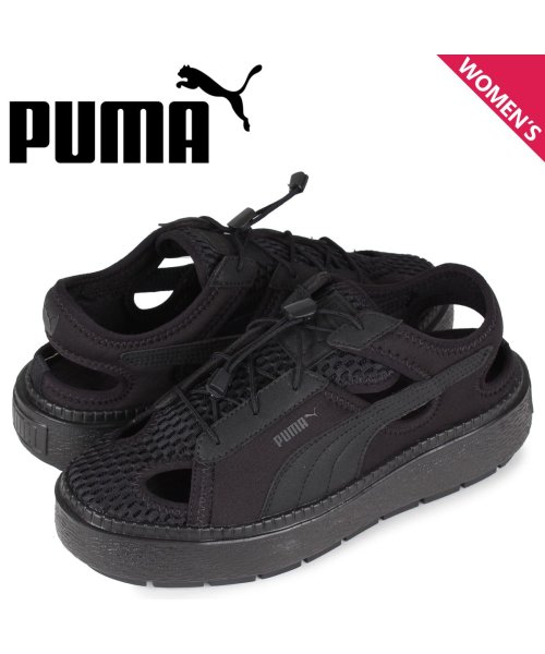 PUMA プーマ スニーカー サンダル レディース 厚底 プラットフォーム トレース ライト ミュール PLATFORM TRACE LIGHT MULE ブラ