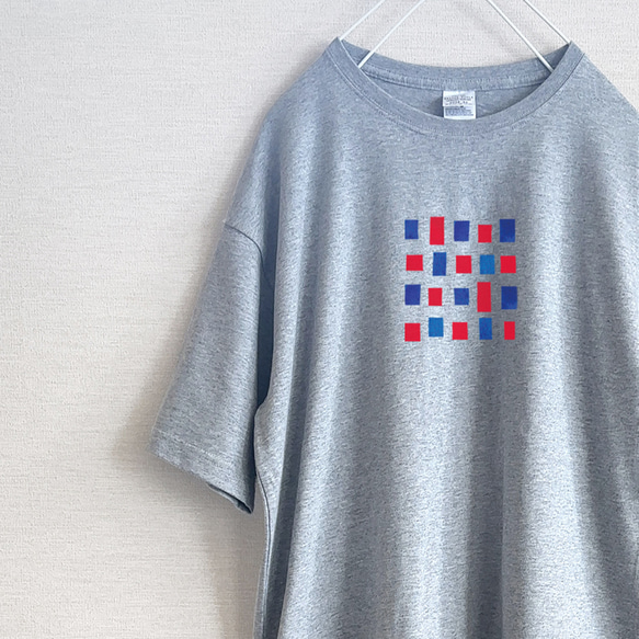 Red×Blue　シンプル　Tシャツ（グレー）