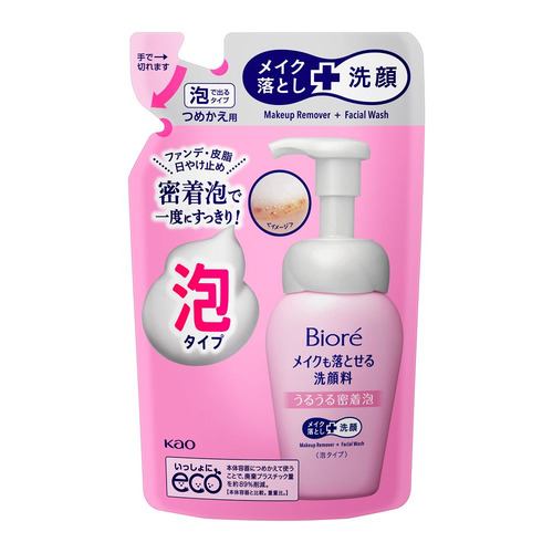 ビオレ メイクも落とせる洗顔料 うるうる密着泡 つめかえ用 (140mL)