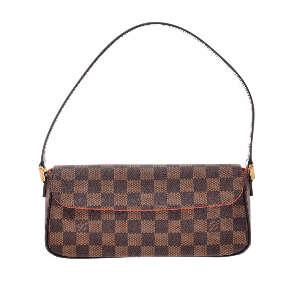 LOUIS VUITTON ルイヴィトン ダミエ レコレーター ブラウン N51299 レディース ダミエキャンバス レザー ハンドバッグ Aランク 中古 