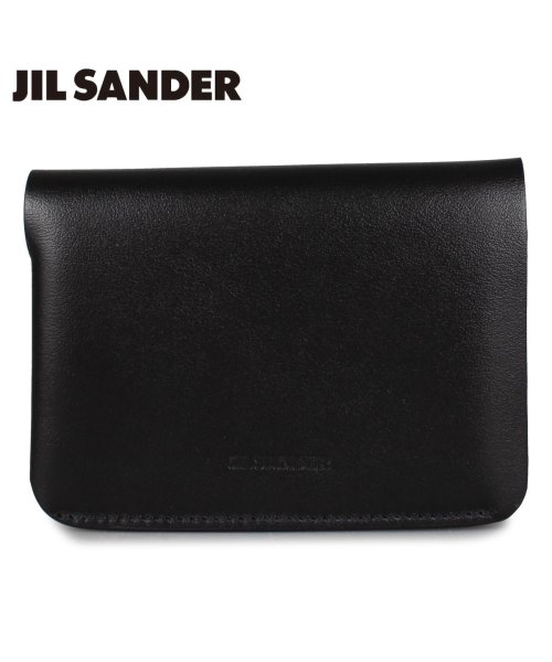 ジルサンダー JIL SANDER ミニ財布 カードケース メンズ レディース スリム 薄型 DOUBLE CARD WALLET ブラック 黒 JSMS840