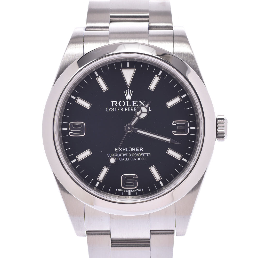 ROLEX ロレックス エクスプローラー1  EX1 214270 メンズ SS 腕時計 自動巻き 黒文字盤 Aランク 中古 