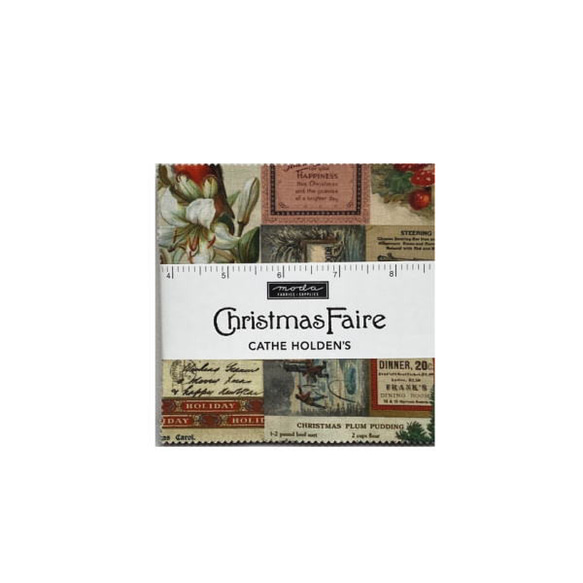 「Christmas Faire」moda Charm Pack（42枚）Cathe Holden　クリスマス