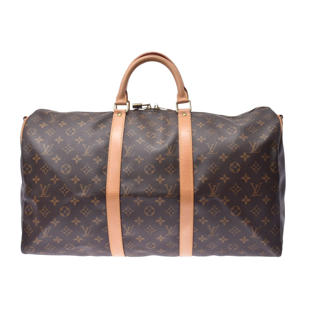 LOUIS VUITTON ルイヴィトンキーポル50  モノグラム ブラウン ユニセックス モノグラムキャンバス ボストンバッグ M41416   中古