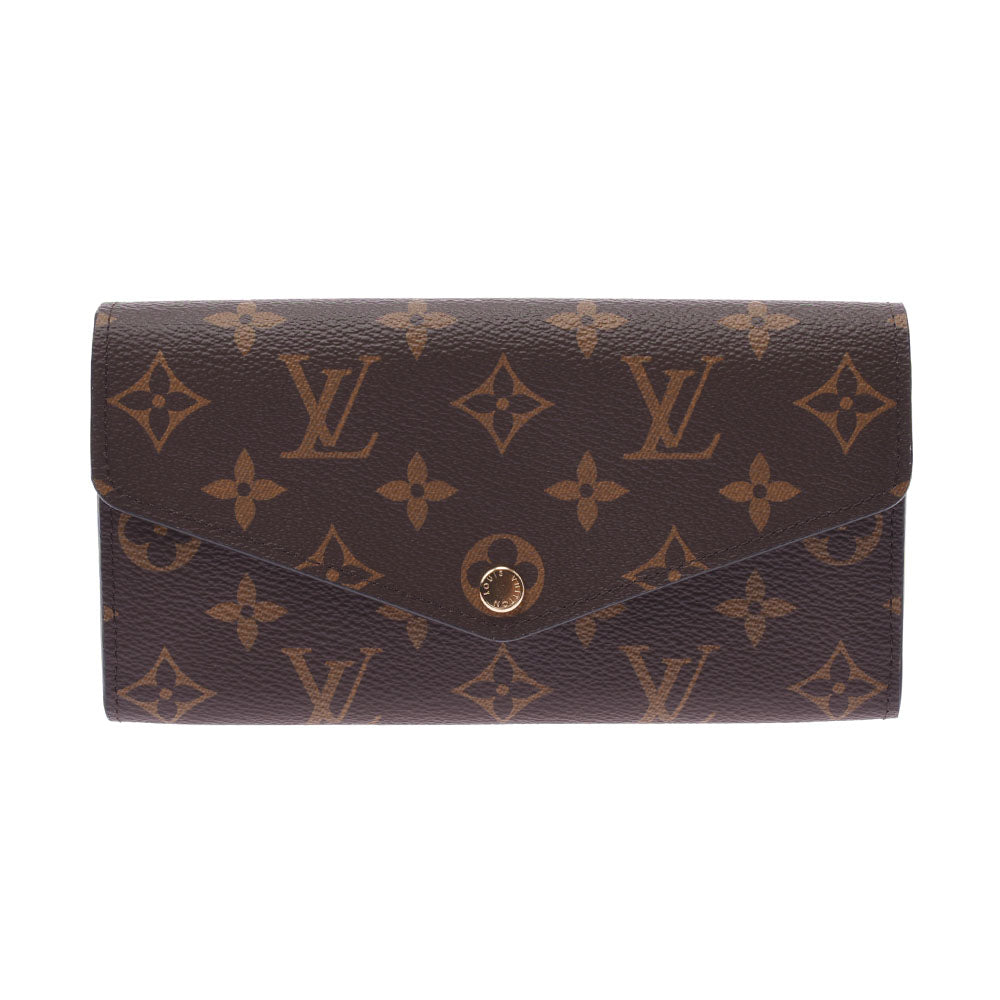 【新年の贈り物】LOUIS VUITTON ルイヴィトン モノグラム ポルトフォイユサラ ローズバレリーヌ M62235 レディース モノグラムキャンバス 長財布 新同 中古 _画像1