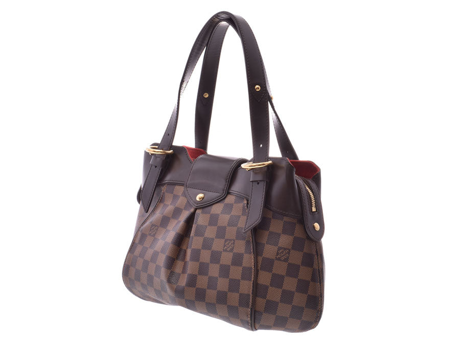 ルイヴィトン ダミエ システィナPM ブラウン N41542 レディース 本革 ハンドバッグ ABランク LOUIS VUITTON 中古 