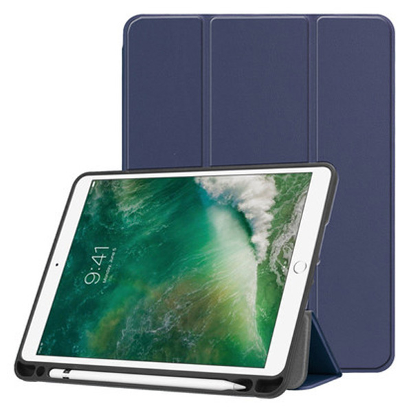 aglow iPad 9．7インチ 2017/2018年モデル用アップルペンシル収納付きケース ネイビー IQ-IP2018-NV