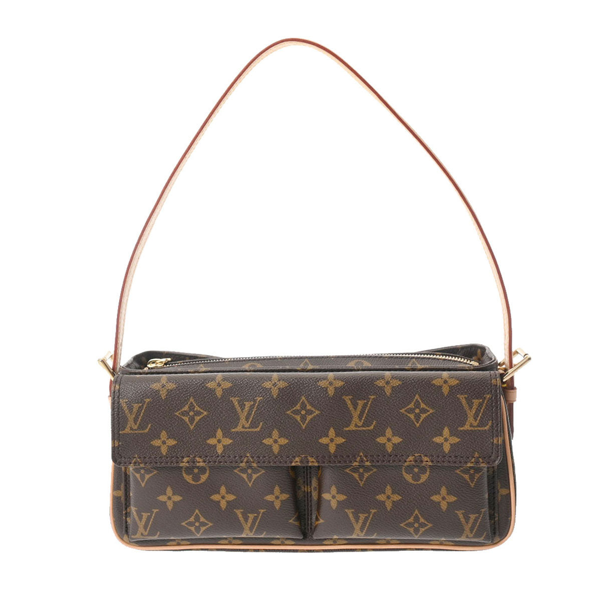 LOUIS VUITTON ルイヴィトン モノグラム ヴィバシテ MM ブラウン M51164 レディース モノグラムキャンバス ショルダーバッグ 新同 中古 