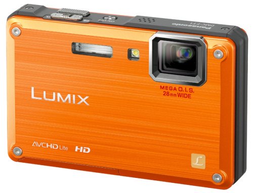 パナソニック 防水デジタルカメラ LUMIX (ルミックス) FT1 サンライズオレンジ DMC-FT1-D【中古品】