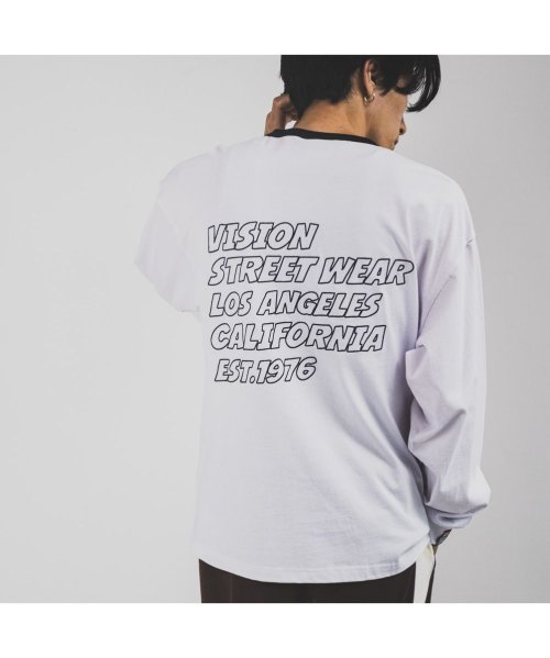 VISION STREET WEAR ヴィジョンストリートウェア ハートサガラ刺繍長袖Tシャツ 3705008－EC